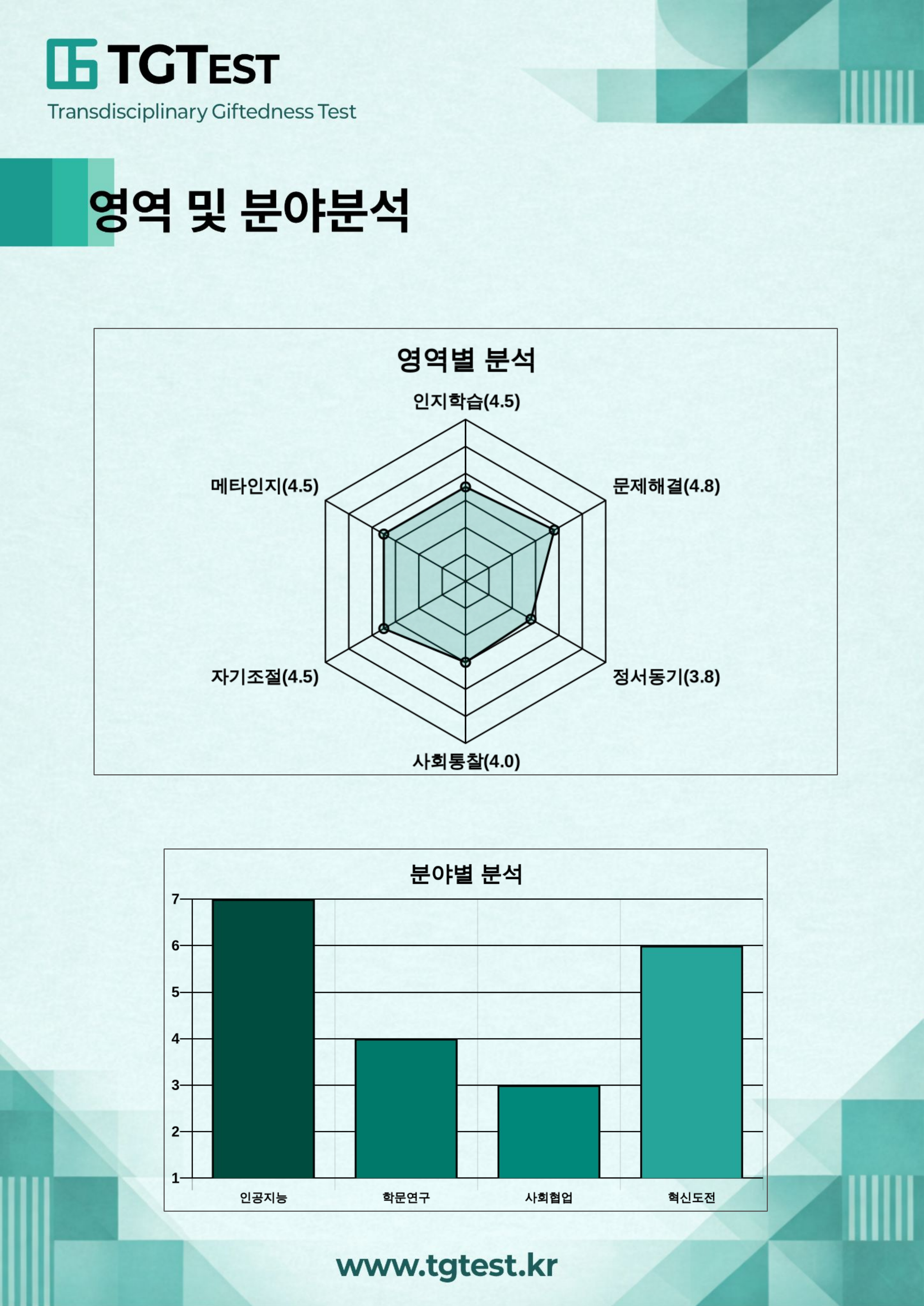 진단 결과 리포트 5페이지